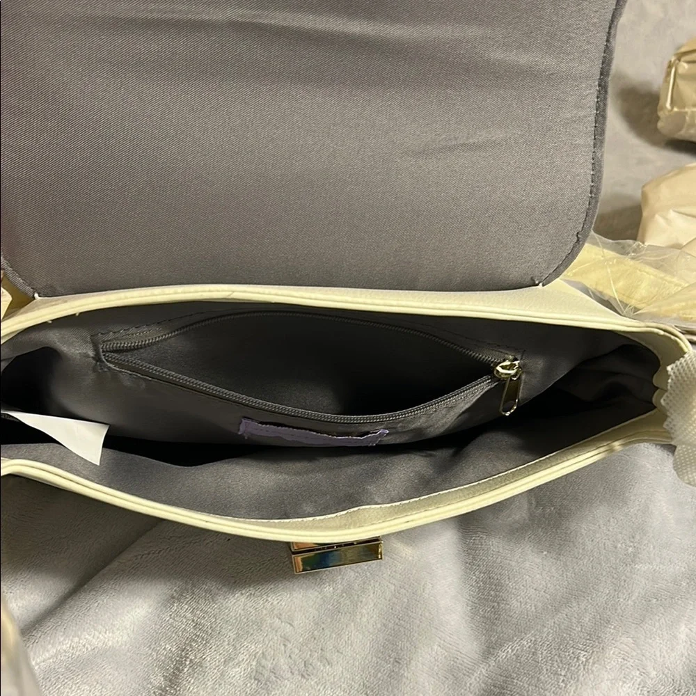Madden Girl Cream Shoulder Bag